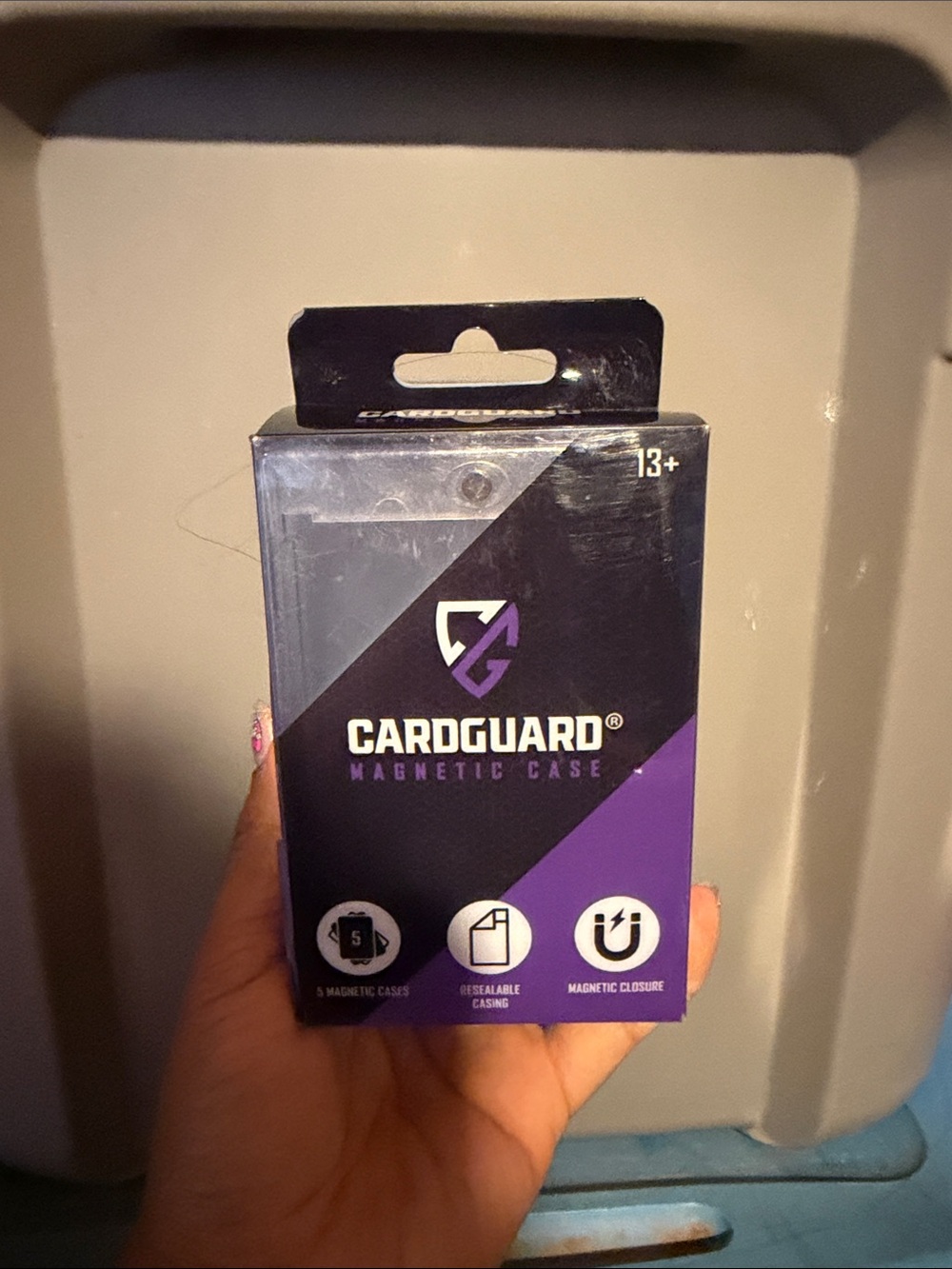 CardGuard Magnetic Card Case - Black & Purple